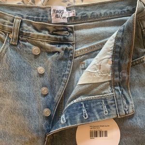 BNWT Princess Polly assymetrical straight leg jeans